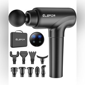 NWT Elefor Massage Gun Deep Tissue,Percussion Back Massager Gun for Athletes